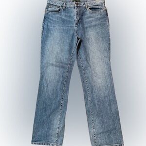LRL Lauren Jeans Co Ralph Lauren Classic Straight Blue Denim Jeans Size 14